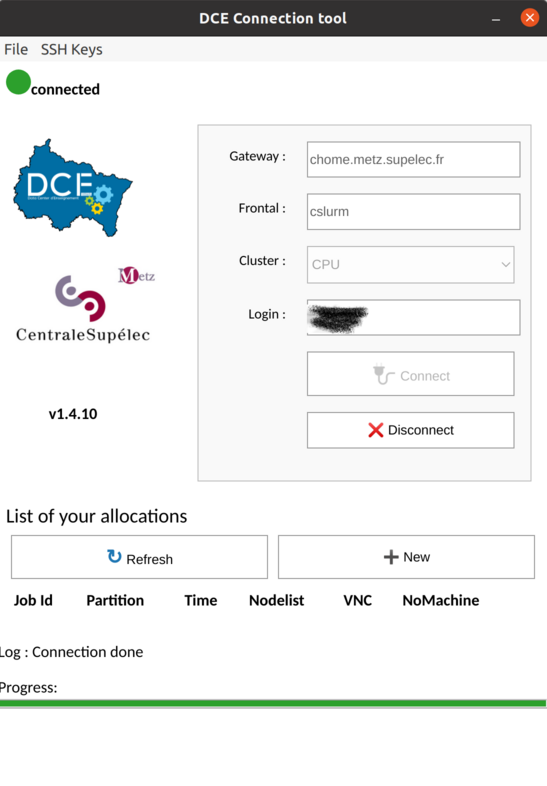 DCE connected
